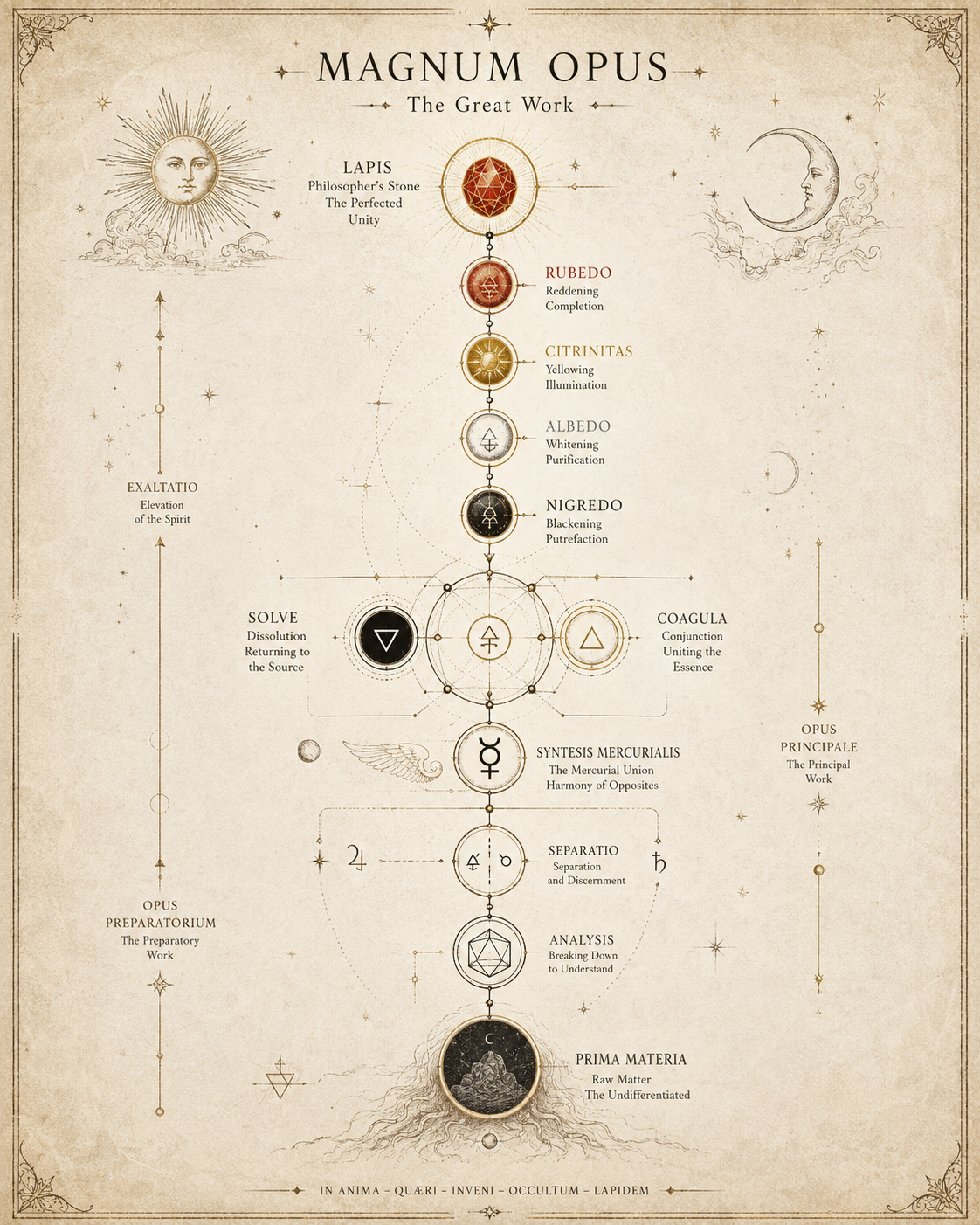 Magnum Opus alchemical diagram