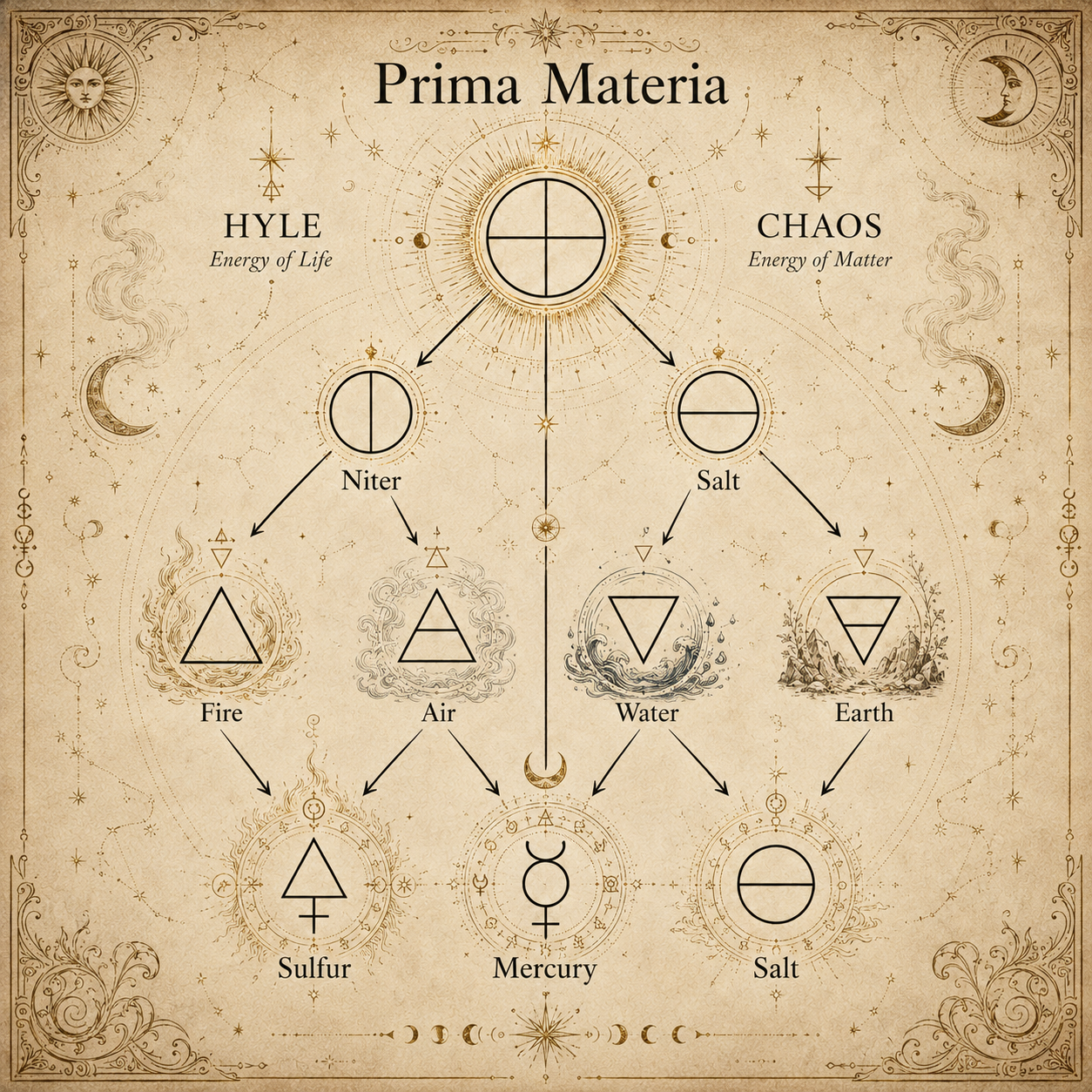 Prima Materia alchemical diagram