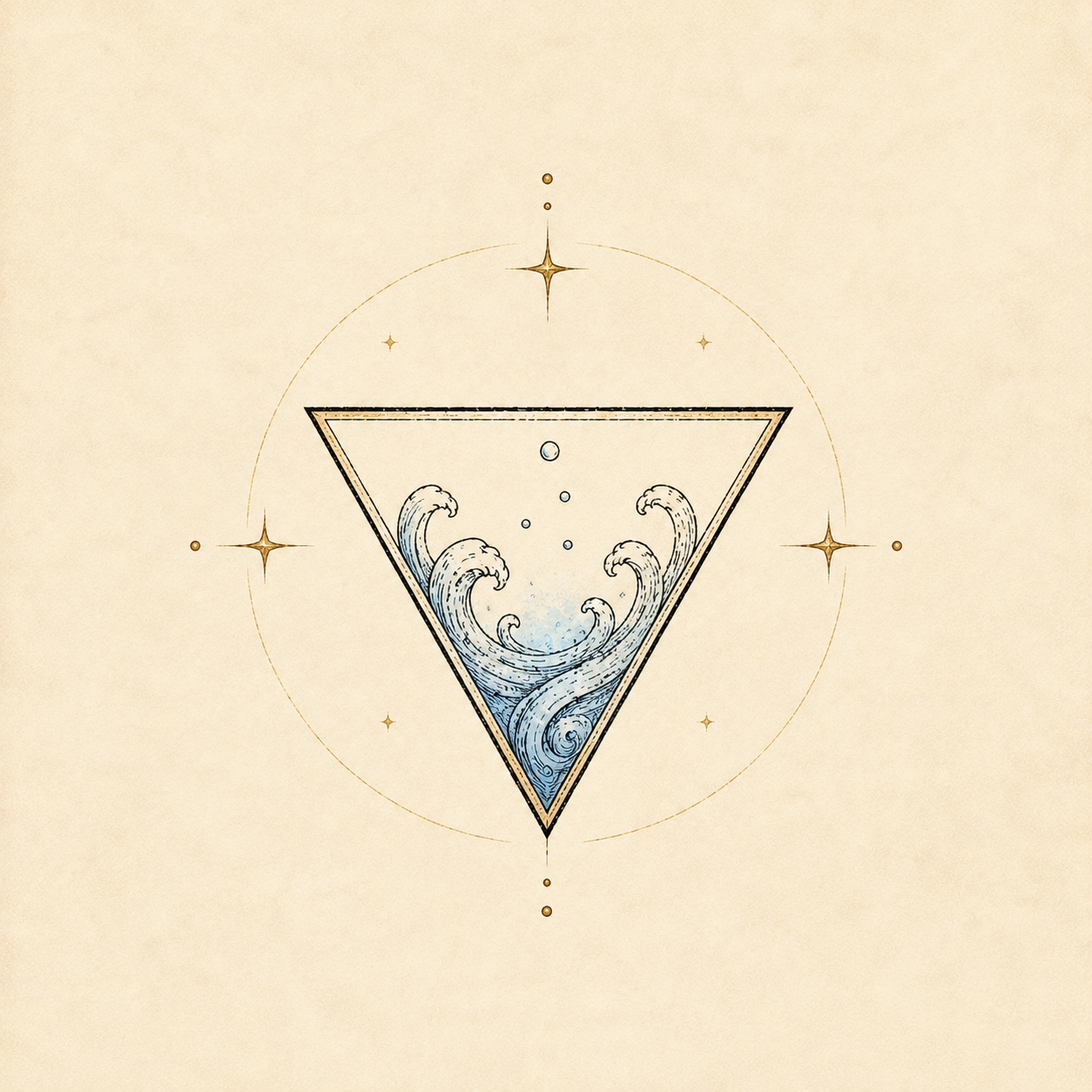 Water alchemy symbol